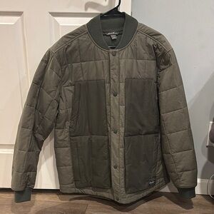 Eddie Bauer Mens Olive Green Quilted Jacket